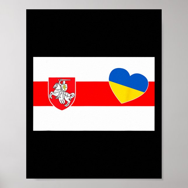 Belarus Stand With Ukraine Belarusians Support Ukr Poster (Front)