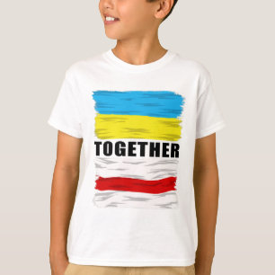 Belarus Supports Ukraine Stop War Together  T-Shirt