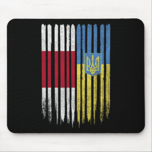 Belarus Ukraine Belarusian Ukrainian Flag  Mouse Pad