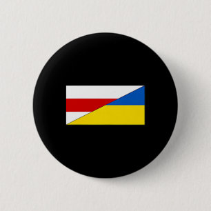 Belarus Ukraine Flag Belarusian Ukrainian Pride Na 6 Cm Round Badge