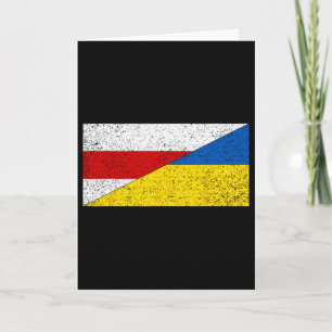 Belarus Ukraine Flag Belarusian Ukrainian Pride Na Card