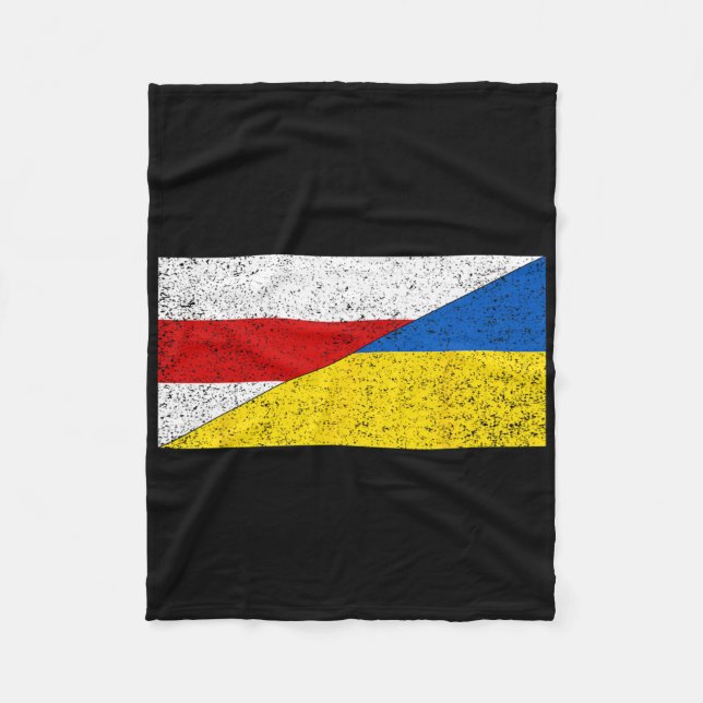 Belarus Ukraine Flag Belarusian Ukrainian Pride Na Fleece Blanket (Front)