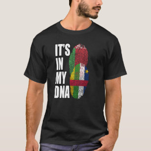 Belarusian And Central African Mix DNA Flag Herita T-Shirt