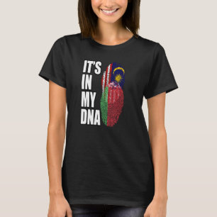 Belarusian And Malaysian Mix DNA Heritage Flag T-Shirt