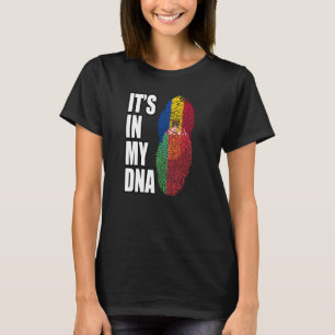 Belarusian And Moldovan Mix DNA Heritage Flag T-Shirt