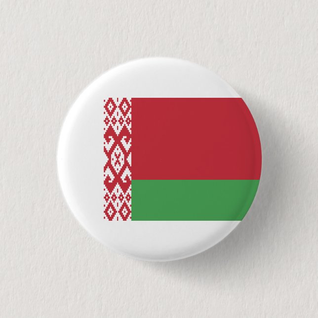 Belarusian Flag, Flag of Belarus 3 Cm Round Badge (Front)