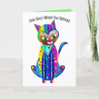 Belated Birthday, Calico Cat, Kaleidoscope Group