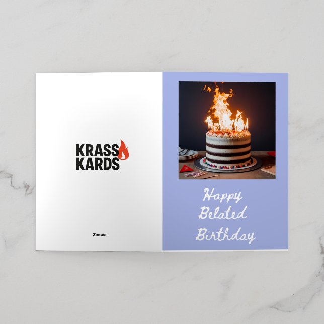 Belated Birthday Card   (Outside Laydown)