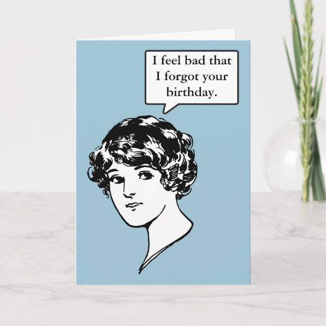 Belated Birthday Card - Customise (Front)