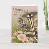 Belated Birthday Card For Brass Instrument Player