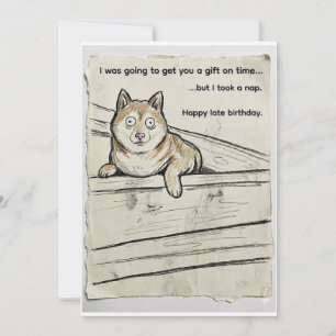 Belated Birthday Card – Shibupi Took a Nap