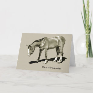 Belated Birthday: Dejected Horse, Embarrassing ... Card