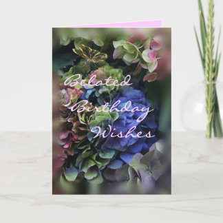 Belated Birthday- hydrangea 5409-customise Card