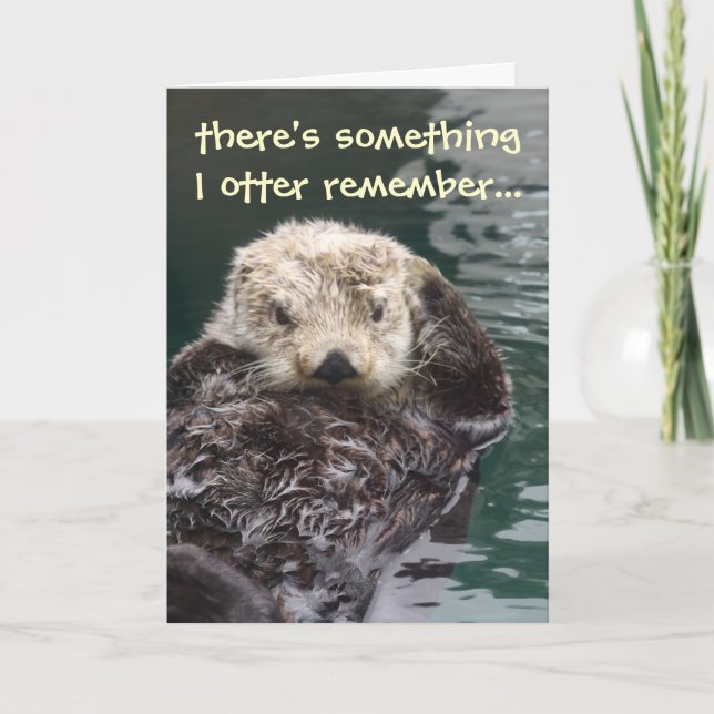 Belated Birthday Otter Card (Front)