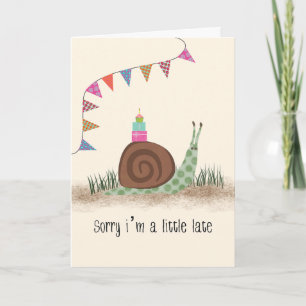 Belated Birthday Snail Card