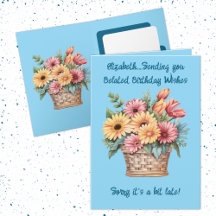 Belated birthday wishes name blue