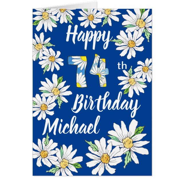 Belated Personalised 75th Birthday Card (Front)