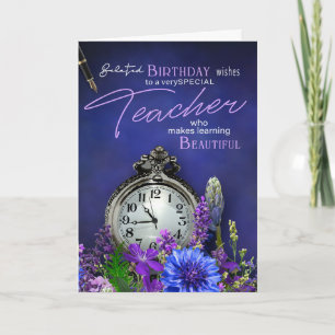 Belated Teacher Birthday Greeting Card
