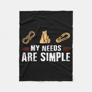 Belayer Rock Climbing Belay On Bouldering Outdoors Fleece Blanket