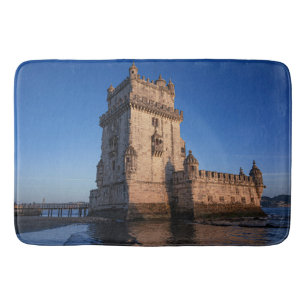 Belem tower at sunset in Lisbon, Portugal Bath Mat