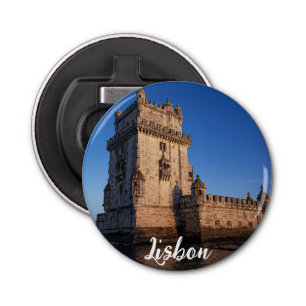 Belem tower at sunset in Lisbon, Portugal Bottle Opener