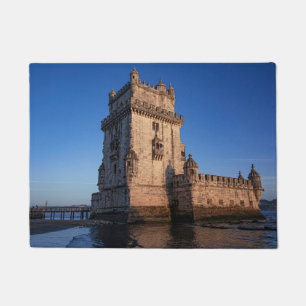 Belem tower at sunset in Lisbon, Portugal Doormat