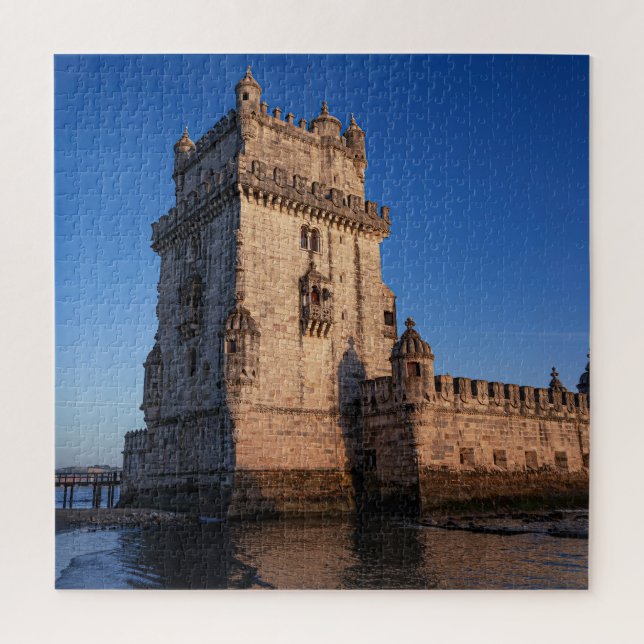 Belem tower at sunset in Lisbon, Portugal Jigsaw Puzzle (Vertical)