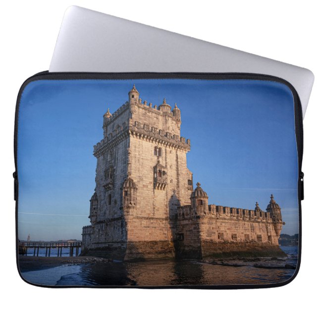 Belem tower at sunset in Lisbon, Portugal Laptop Sleeve (Front)