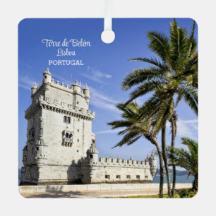 Belém Tower photo in Lisbon, Portugal Metal Tree Decoration