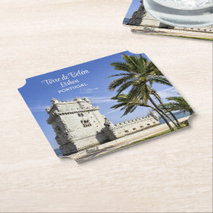 Belém Tower photo, Lisbon, Portugal Paper Coaster