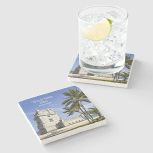 Belém Tower photo, Lisbon, Portugal Stone Coaster