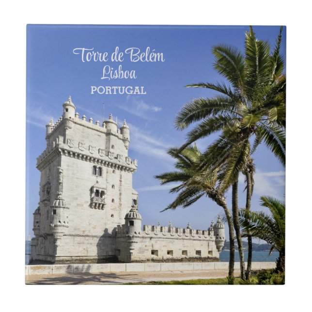 Belém Tower photo, Lisbon, Portugal Tile (Front)