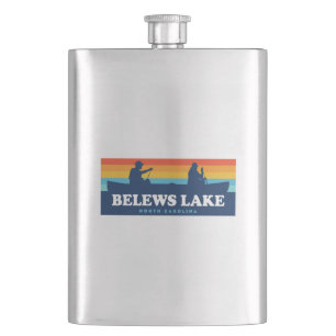 Belews Lake North Carolina Canoe Hip Flask