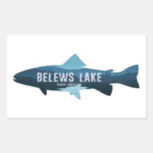 Belews Lake North Carolina Fish Rectangular Sticker