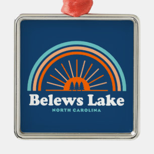 Belews Lake North Carolina Rainbow Metal Tree Decoration