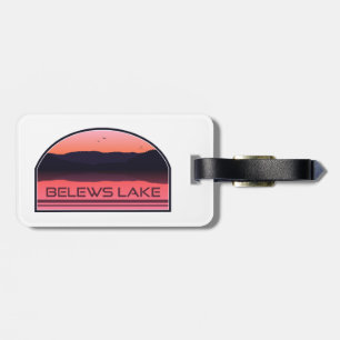 Belews Lake North Carolina Red Sunrise Luggage Tag