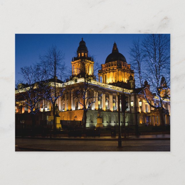 Belfast City Hall at night Postcard (Front)