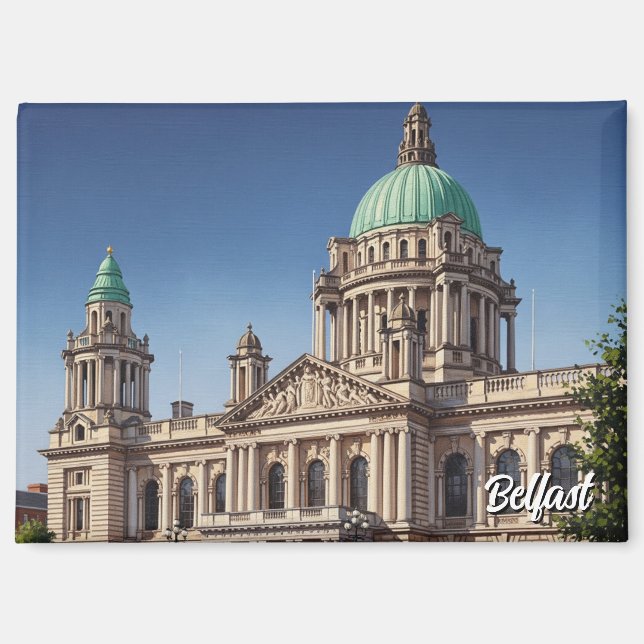 Belfast City Hall Postcard Magnet (Front)