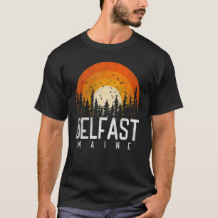 Belfast Maine ME   Retro Style Vintage 70s 80s 90s T-Shirt