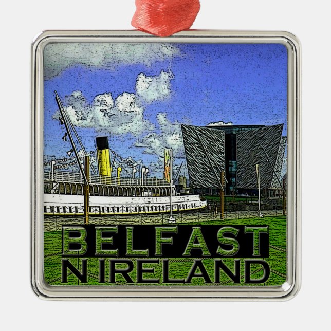 Belfast Metal Tree Decoration (Front)