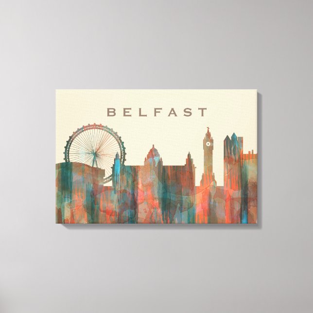 BELFAST, NORTHERN IRELAND SKYLINE CANVAS PRINT (Front)