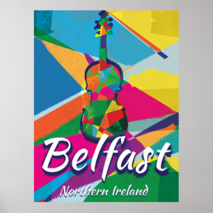 Belfast,Northern Ireland Vintage Travel poster