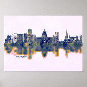Belfast Skyline Poster