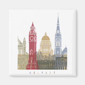 Belfast skyline poster magnet