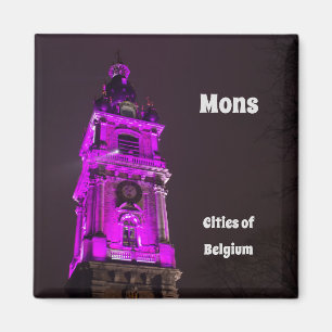 Belfry of Mons Belgium Magnet