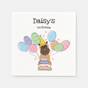 Belge Brussels Griffon Birthday Paper Napkin