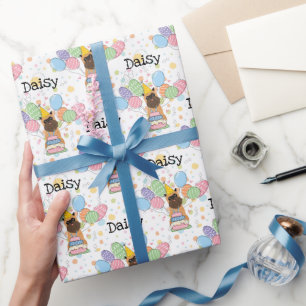 Belge Brussels Griffon Cropped Ears Birthday Party Wrapping Paper