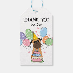 Belge Brussels Griffon Dog Birthday Favour Gift Tags