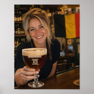 Belgian Alehouse Welcome at Dusk Poster