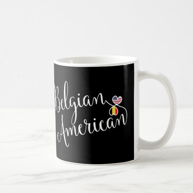 Belgian American Entwined Hearts Mug (Right)